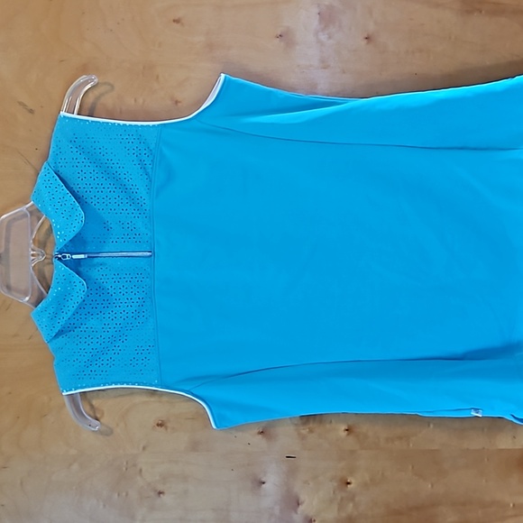 Turquoise Sleeveless Polo - Picture 4 of 7